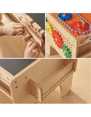 MASTERKIDZ Medinės XXL Montessori STEM dirbtuvės – įrankiai vaikams