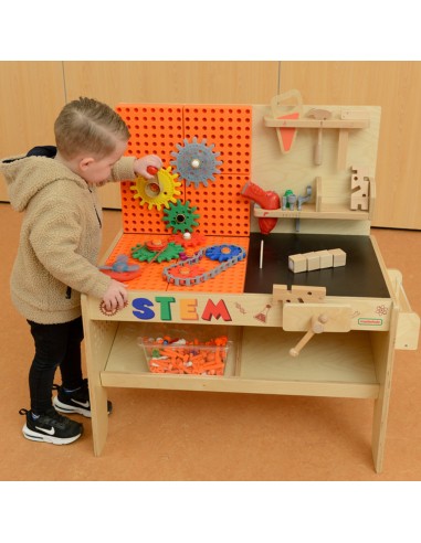 MASTERKIDZ Medinės XXL Montessori STEM dirbtuvės – įrankiai vaikams