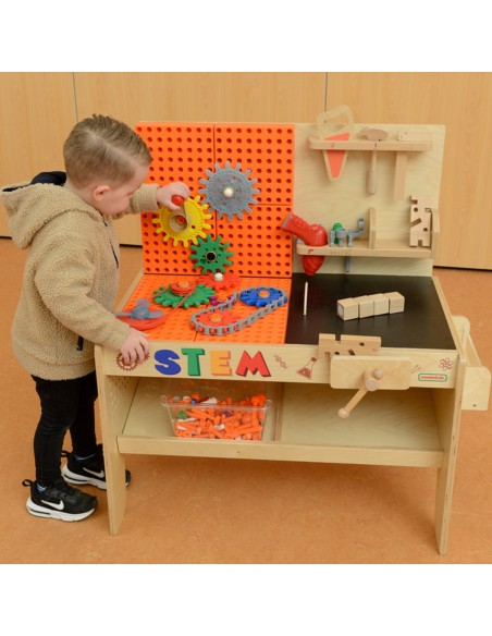 MASTERKIDZ Medinės XXL Montessori STEM dirbtuvės – įrankiai vaikams