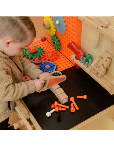 MASTERKIDZ Medinės XXL Montessori STEM dirbtuvės – įrankiai vaikams