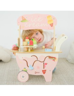 CLASSIC WORLD Drewniana Lodziarnia 3W1 Stragan Sorter 40el 2