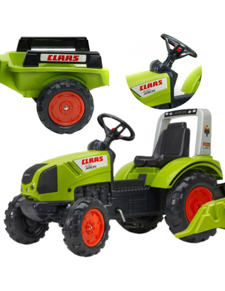 FALK DUŻY Traktor na Pedały CLAAS Przyczepa