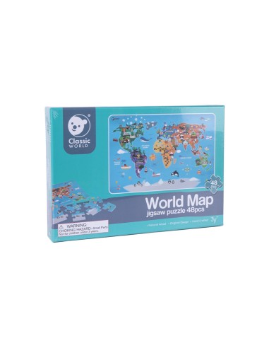 Pasaulio žemėlapio dėlionė CLASSIC WORLD – edukacinis žaislas vaikams