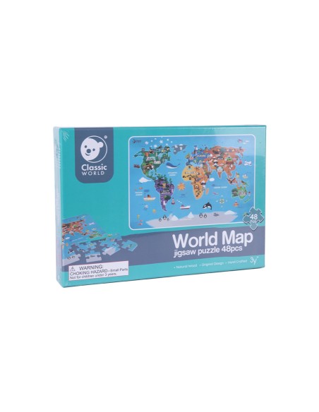 Pasaulio žemėlapio dėlionė CLASSIC WORLD – edukacinis žaislas vaikams