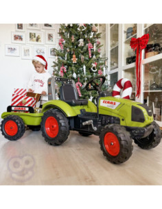 FALK DUŻY Traktor na Pedały CLAAS Przyczepa 2