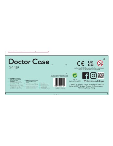 CLASSIC WORLD Koffer des kleinen Doktors, 19-tlg. – Holzset