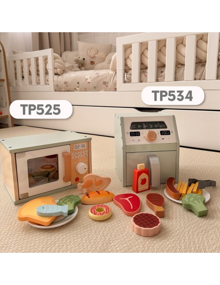 Tooky Toy Wooden Microwave Oven - Cooking Game for ages 3+