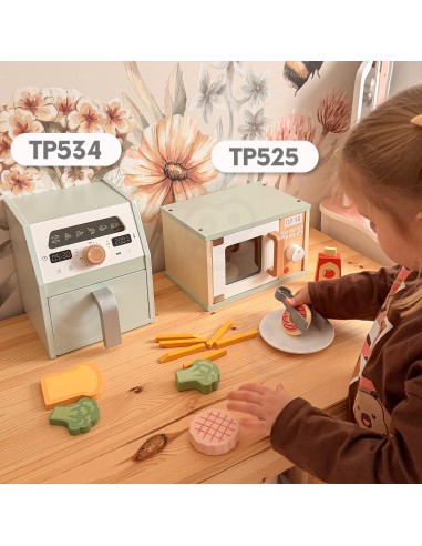 Holz-Mikrowellenherd von Tooky Toy – Spielen als Koch ab 3 Jahren