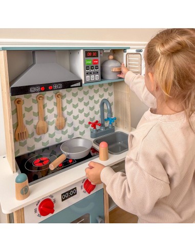 Duża Drewniana Kuchnia dla Dzieci TOOKY TOY 10 el.