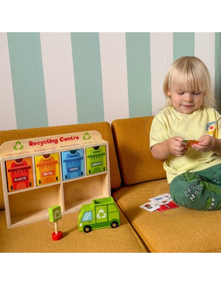 TOOKY TOY medinis perdirbimo centras Montessori - žaidimas apie ekologiją