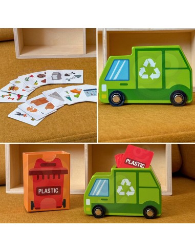 TOOKY TOY medinis perdirbimo centras Montessori - žaidimas apie ekologiją
