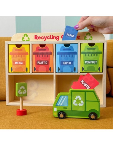 TOOKY TOY medinis perdirbimo centras Montessori - žaidimas apie ekologiją