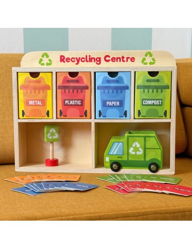 TOOKY TOY medinis perdirbimo centras Montessori - žaidimas apie ekologiją