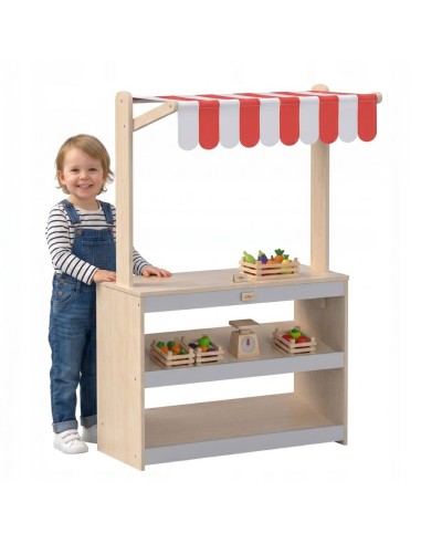 VIGA Holz-Warenstand – Spielzeug für kleine Verkäufer