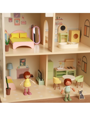 Large Wooden Dollhouse CLASSIC WORLD with Furniture