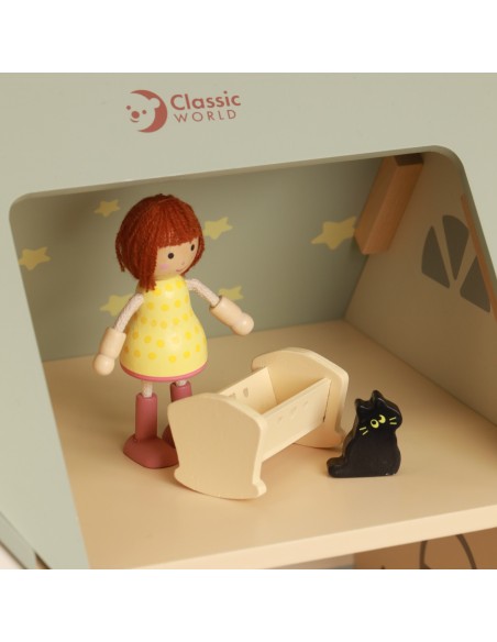 Drewniany Domek dla Lalek Classic World - Przytulny Zakątek 31el.