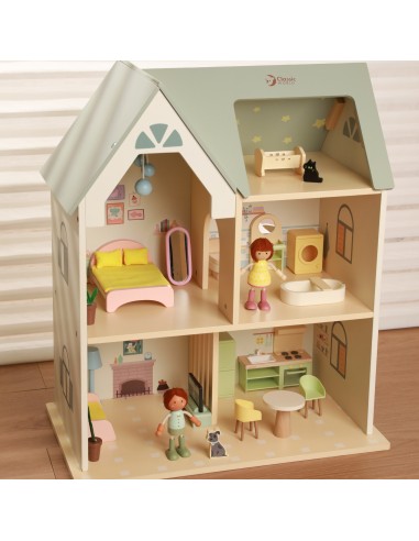 Large Wooden Dollhouse CLASSIC WORLD with Furniture