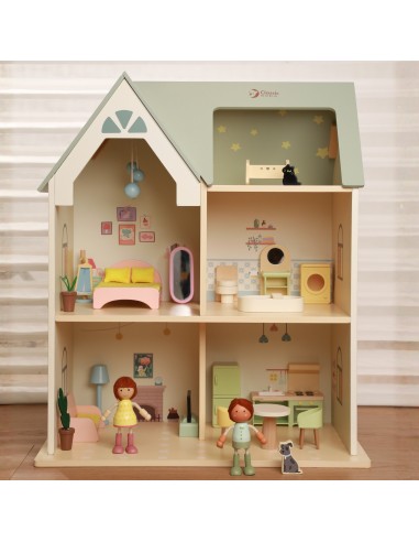 Large Wooden Dollhouse CLASSIC WORLD with Furniture