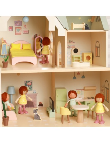 Large Wooden Dollhouse CLASSIC WORLD with Furniture