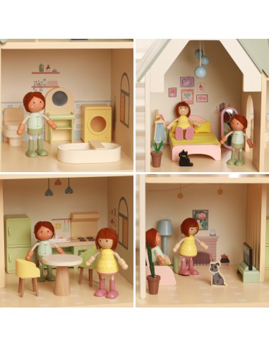 Large Wooden Dollhouse CLASSIC WORLD with Furniture