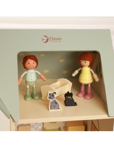 Large Wooden Dollhouse CLASSIC WORLD with Furniture