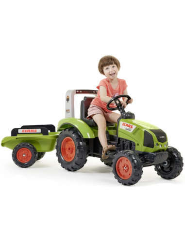 FALK DUŻY Traktor na Pedały CLAAS Przyczepa