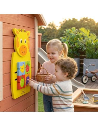 Wooden Giraffe Manipulative Board FSC Montessori 1-3 years
