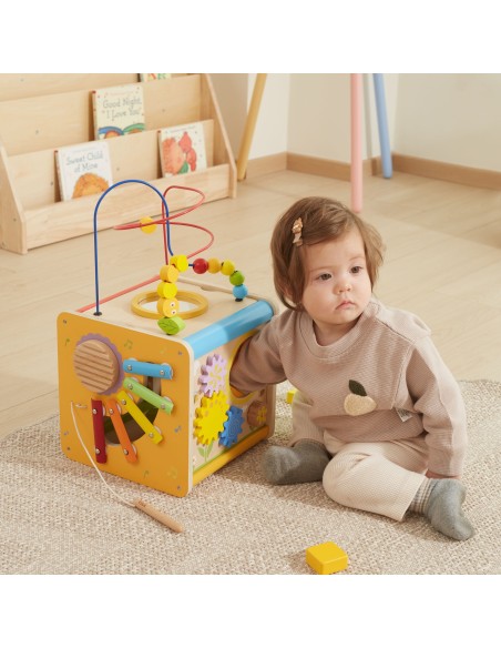 Viga Holz-Lernwürfel 5in1 – Spiel und Lernen für Kinder