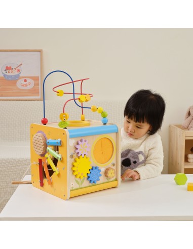 Viga Holz-Lernwürfel 5in1 – Spiel und Lernen für Kinder