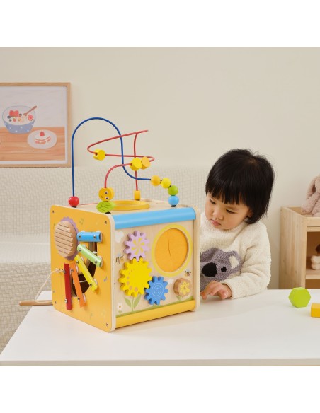 Viga Holz-Lernwürfel 5in1 – Spiel und Lernen für Kinder