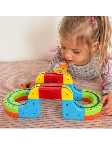Magnetinis sklandantis bėgių kelias 18 el. WOOPIE – edukacinis DIY žaislas