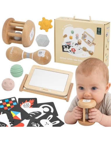 Edukacinis Montessori rinkinys 0-6 mėn. Box Dovana kūdikiui - Viga