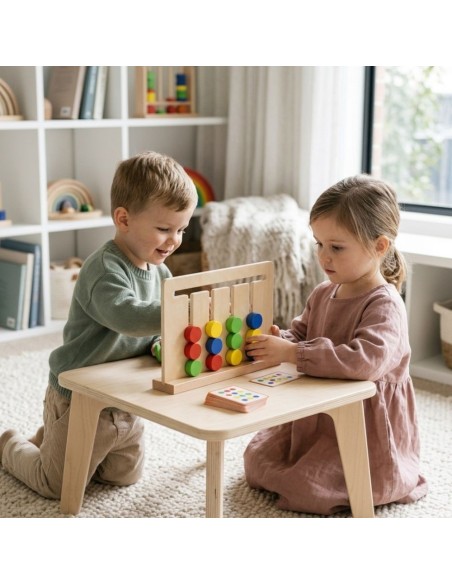 VIGA Gra Logiczna Odwzoruj Kolory i Figury Montessori