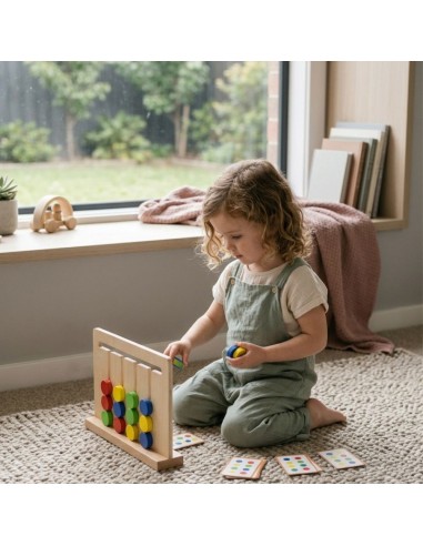 VIGA Gra Logiczna Odwzoruj Kolory i Figury Montessori