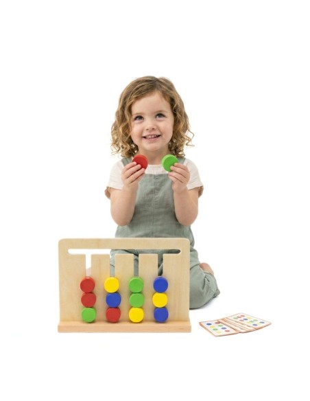 VIGA Gra Logiczna Odwzoruj Kolory i Figury Montessori