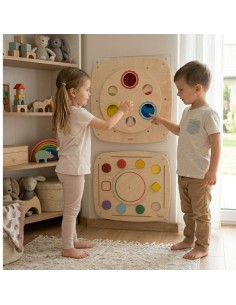 VIGA Drewniana Tablica Manipulacyjna Sensoryczna Mieszanie Kolorów 2