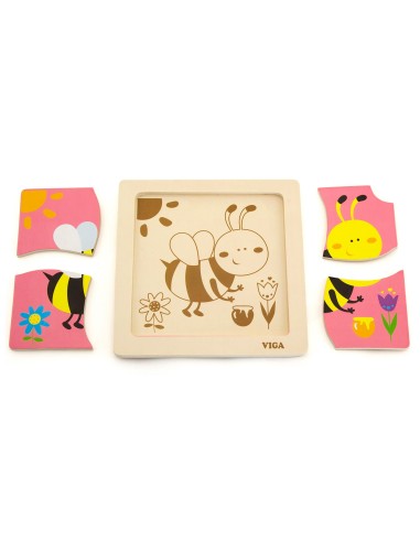 VIGA Holzpuzzle Biene – Entwicklung und Spiel für kleine Kinder