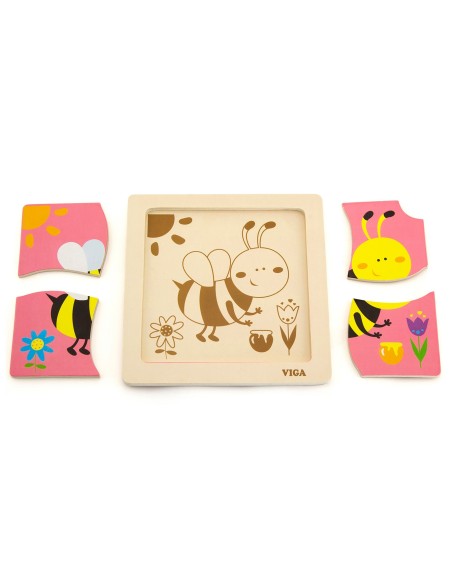 VIGA Holzpuzzle Biene – Entwicklung und Spiel für kleine Kinder