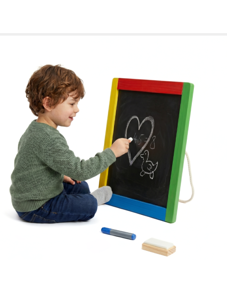 Double-sided wooden magnetic board + magnetic numbers Viga