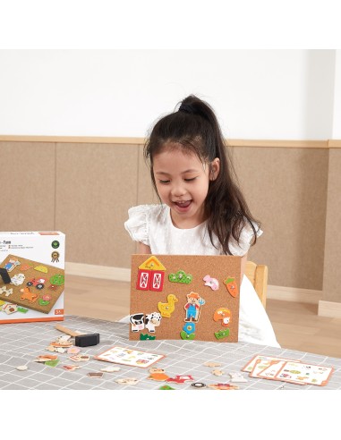Holz-Steckspiel Bauernhof Viga Toys – Korktafel