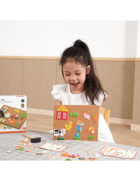 Holz-Steckspiel Bauernhof Viga Toys – Korktafel