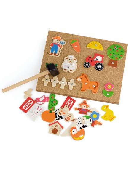 Holz-Steckspiel Bauernhof Viga Toys – Korktafel