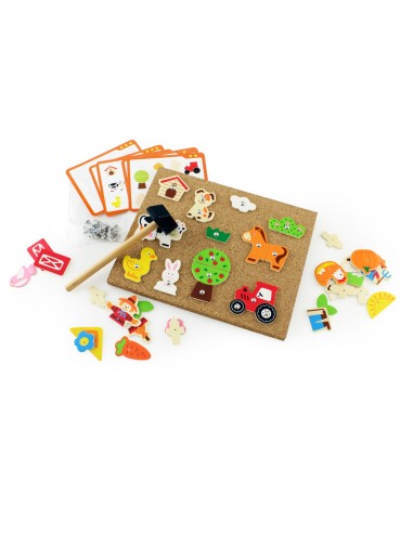 Holz-Steckspiel Bauernhof Viga Toys – Korktafel