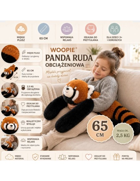 Woopie Pluszak Obciążeniowy Panda Ruda Backbao 65cm