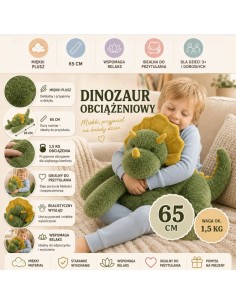 Woopie Pluszak Obciążeniowy Dinozaur Backbao Triceratops 65cm - Hit! 2