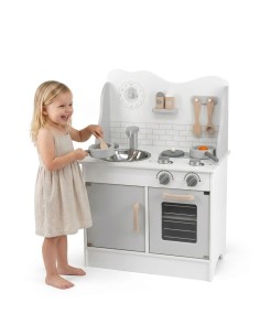 VIGA PolarB Eco Gray medinė virtuvėlė su priedais vaikams