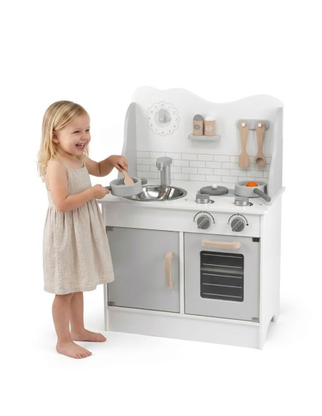 VIGA PolarB Holz-Küche Eco Gray mit Zubehör für Kinder