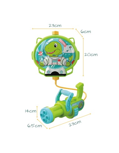 WOOPIE Wasserpistole mit Dino-Rucksack – Perfekter Spielspaß!