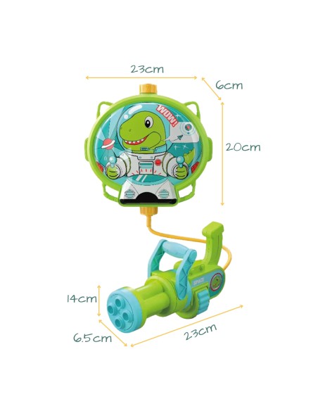 WOOPIE Wasserpistole mit Dino-Rucksack – Perfekter Spielspaß!