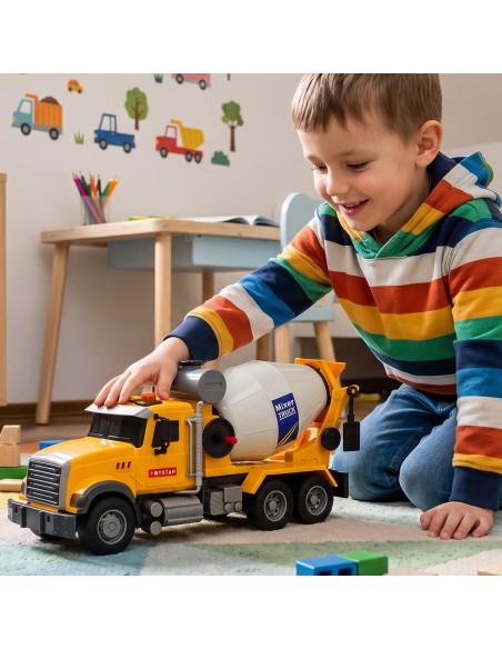 Woopie concrete mixer with sound and light – a toy for a little builder